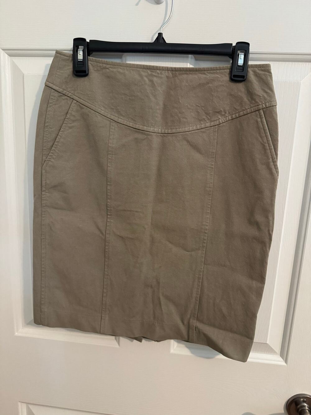 Banana Republic Khaki Beige Pencil Skirt Classic Office Preppy 6